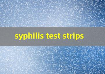 syphilis test strips